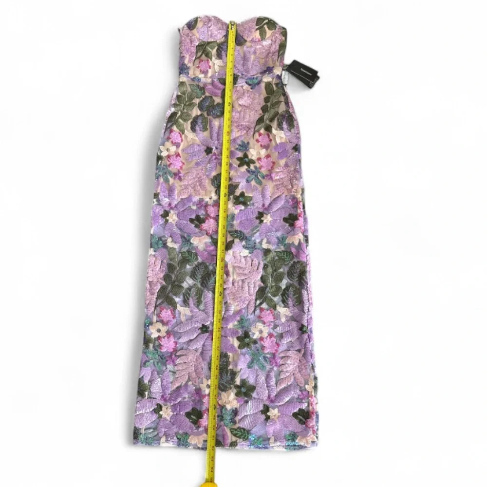 Bella Barnett Eugenia Floral Strapless Mesh Sequined Dress - Picture 9 of 14